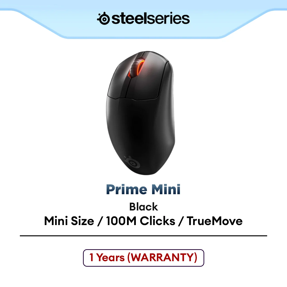 SteelSeries Prime Mini Wired / Wireless Precision Esports Mouse in a Small, Light Form Factor with Prestige OM Switch