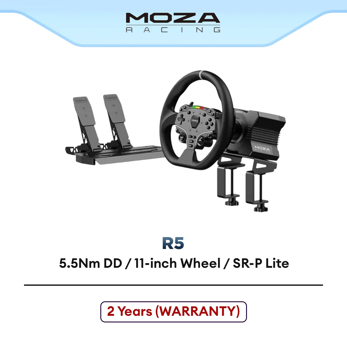 MOZA R5 Racing Simulator Bundle for PC (RS20) 5.5Nm/ R5 Base/ES Wheel/SR-P Lite 2 Pedals