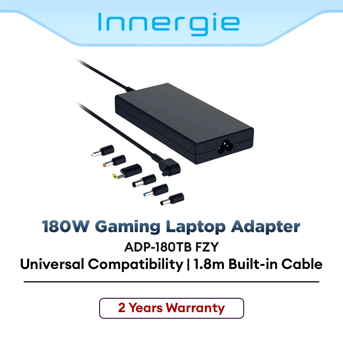 Innergie Laptop Power Adapter 180W for Gaming & Workstation Laptops 19.5V Charger (ADP-180TB FZY)