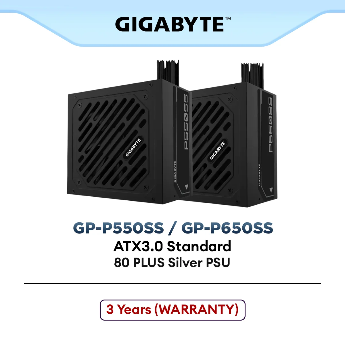 GIGABYTE GP-P550SS (550W) / GP-P650SS (650W) Power Supply | 80+ Silver PSU