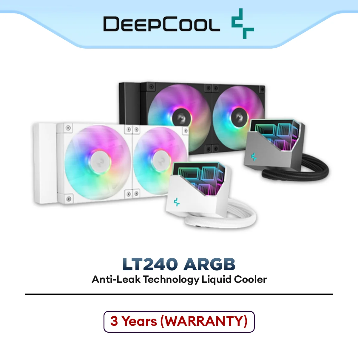 DeepCool LT240 ARGB High-Performance 240mm AiO CPU Cooler | Intel & AMD CPU Liquid Cooler