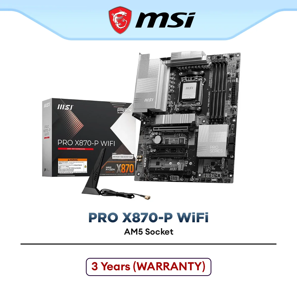 MSI PRO X870-P WIFI (ATX) AMD Gaming Motherboard | AMD AM5 Socket