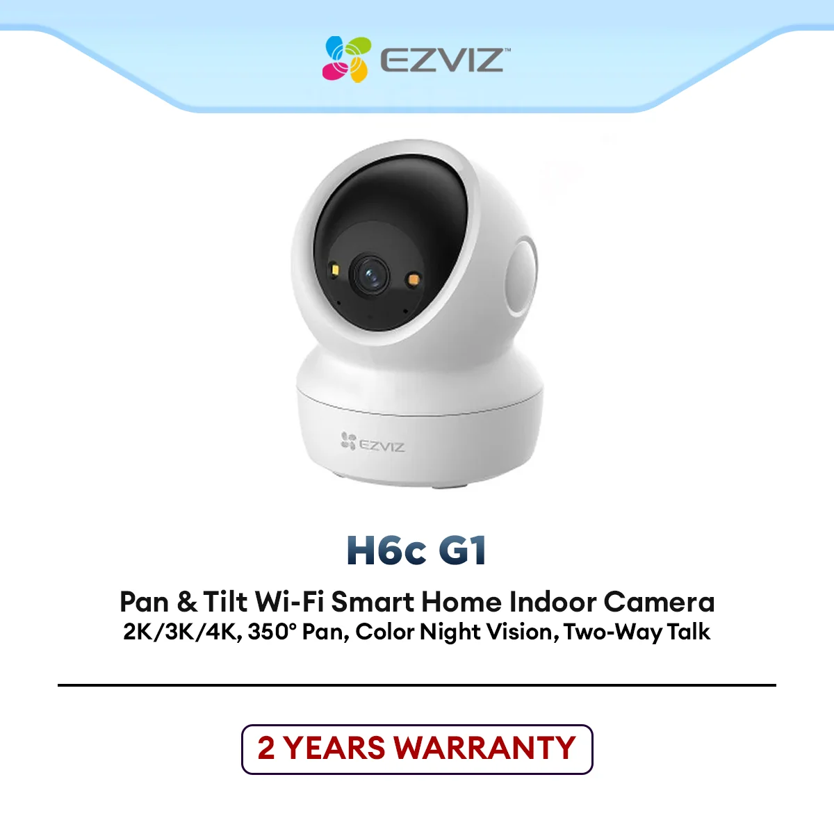 EZVIZ H6C G1 Smart Home Camera 2K 3MP / 3K 5MP / 4K 8MP AI Detection Pan Tilt WiFi Indoor Security Camera Night Vision