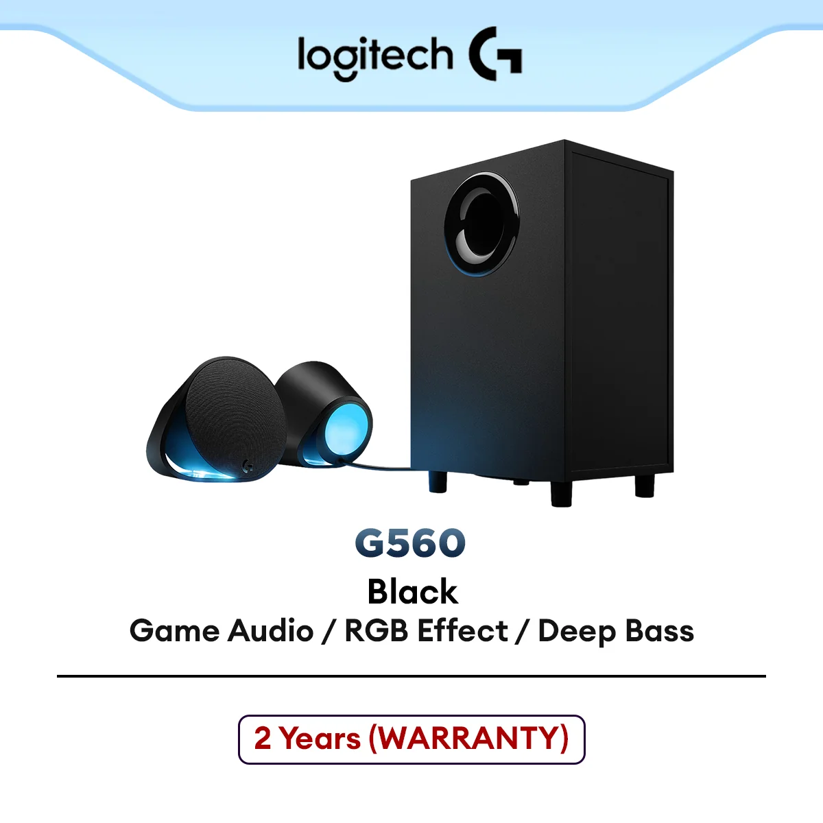 Logitech G560 LIGHTSYNC PC Gaming Speaker | 2.1 Speaker System with Full-Spectrum LIGHTSYNC RGB | DTS:X Surround Sound