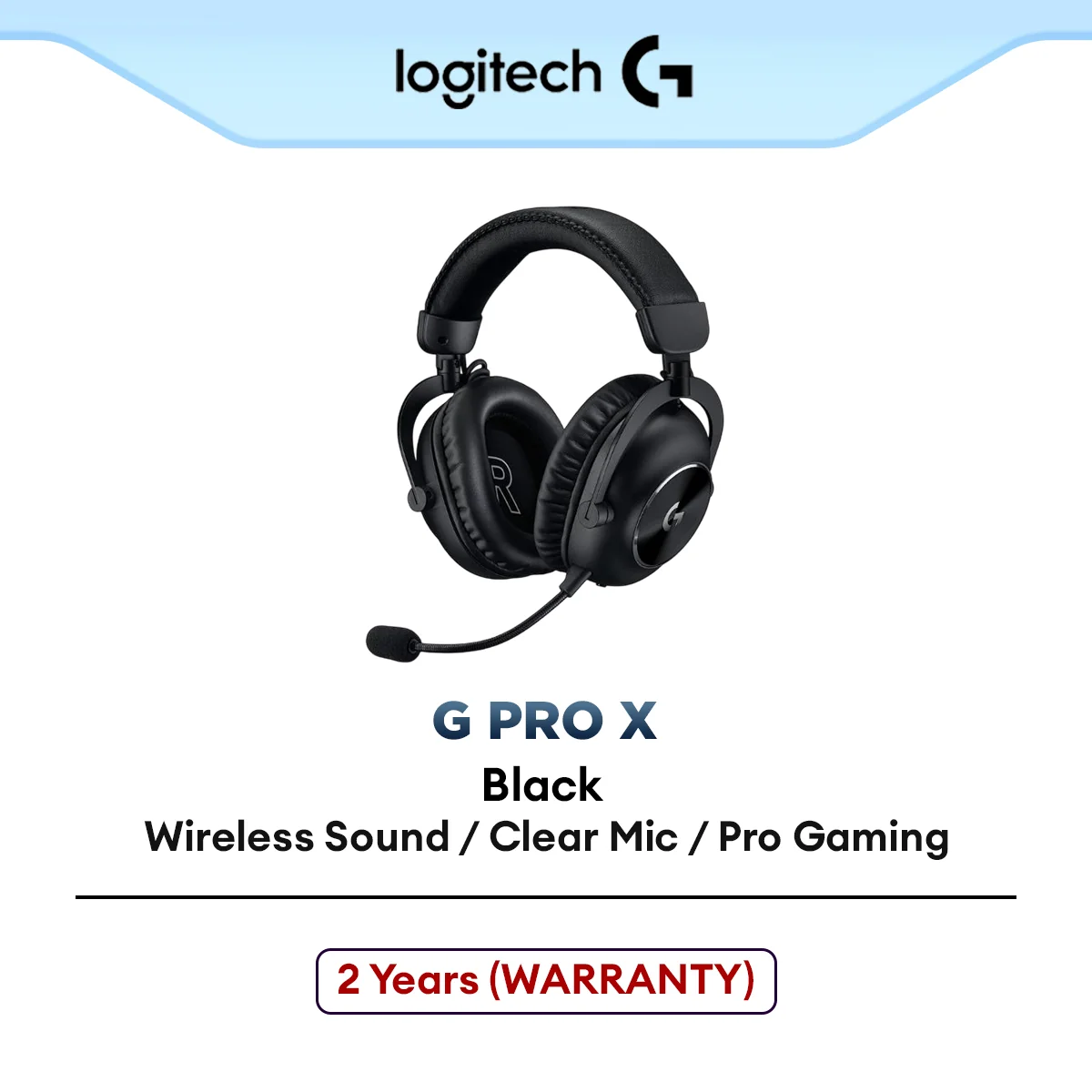 Logitech G PRO X Wireless Lightspeed Gaming Headset | 50mm PRO-G Drivers | Object-Based Surround Sound