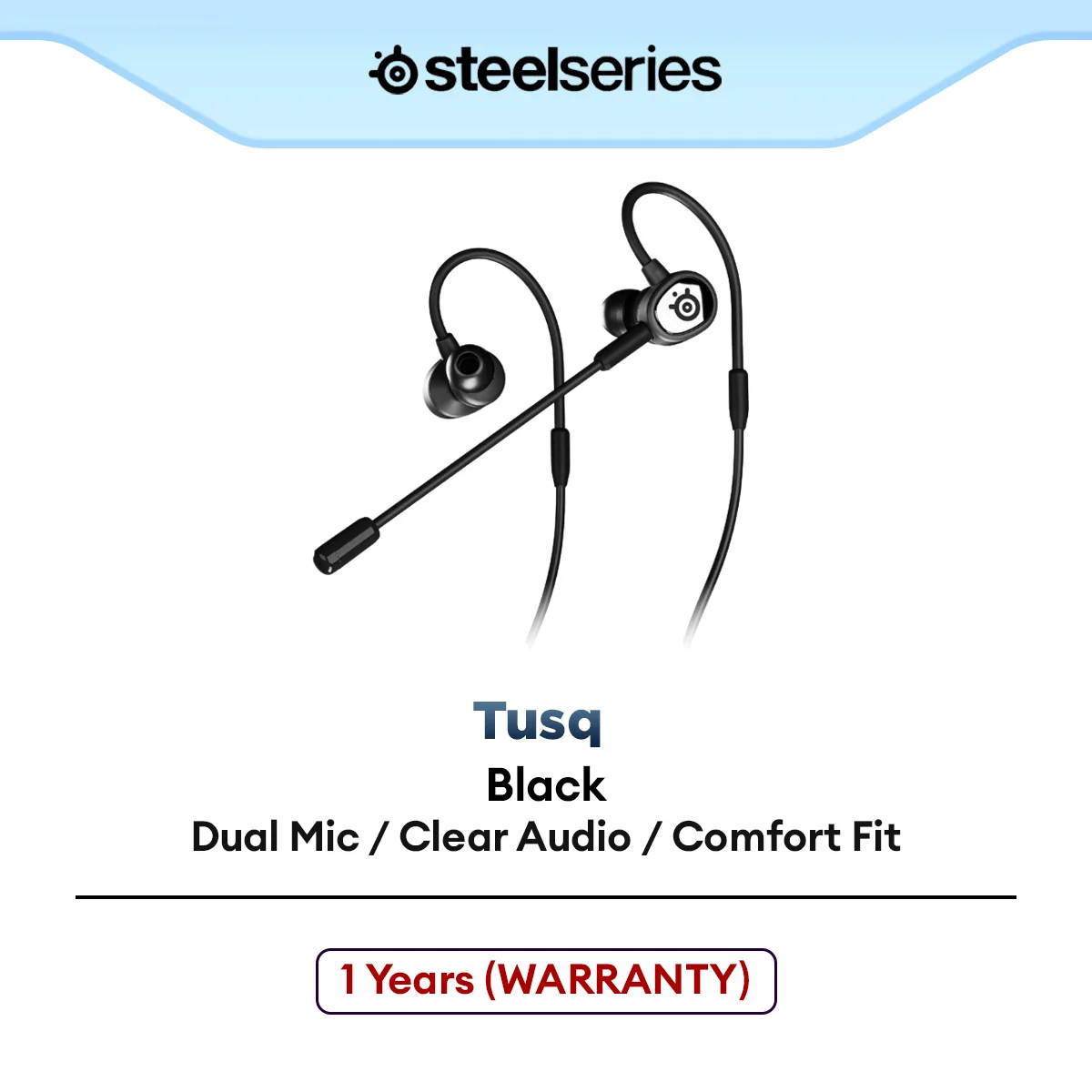 SteelSeries TUSQ In-Ear Wired Earphone Mobile Gaming Headset (61650)