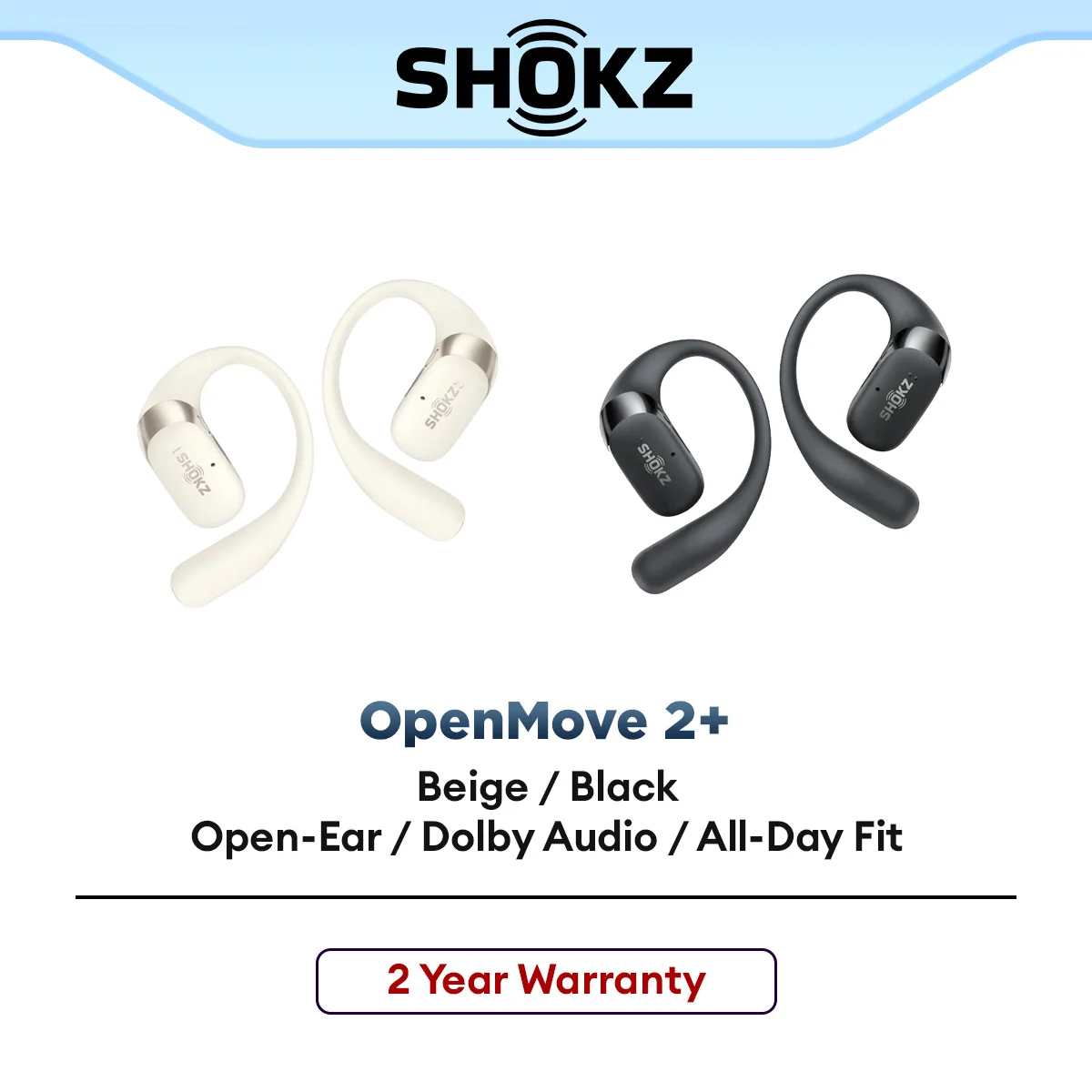 Headset Shokz BT Open-Ear TWS Sport OpenFit 2 (T920)