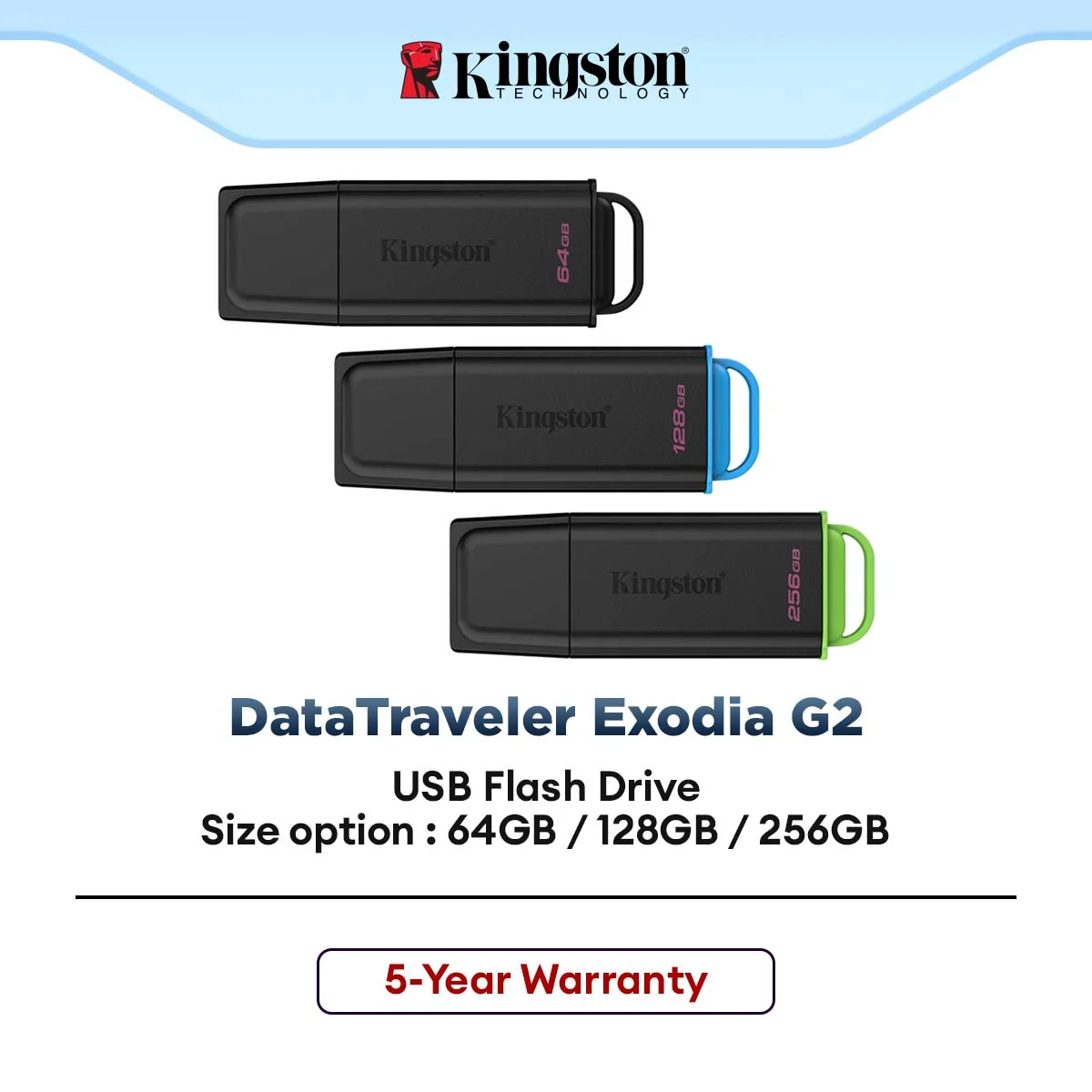 Kingston DataTraveler Exodia G2 USB Flash Drive USB 3.2 (64GB / 128GB / 256GB)