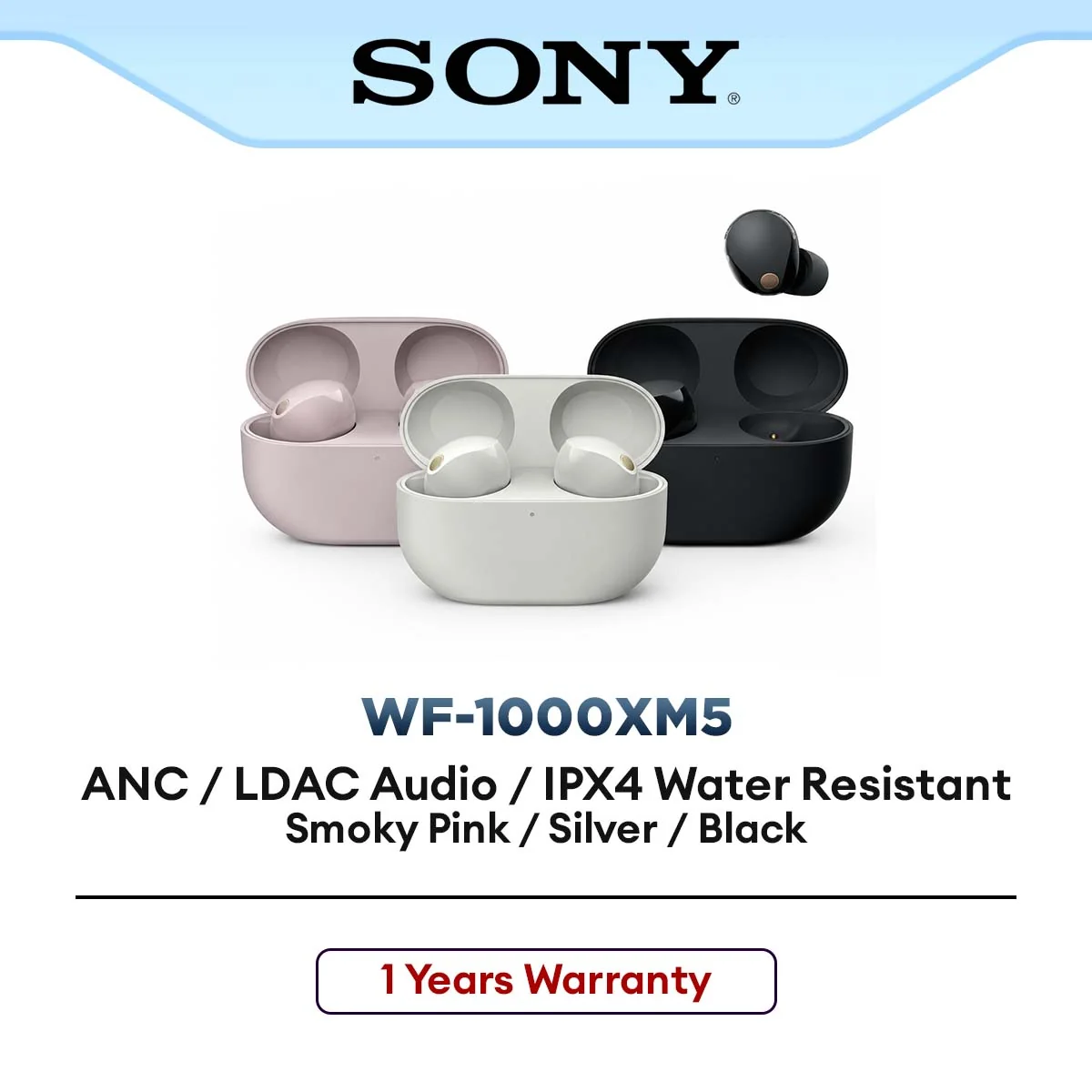 Sony WF-1000xm5 Premium Truly Wireless Noise Cancelling Headphones