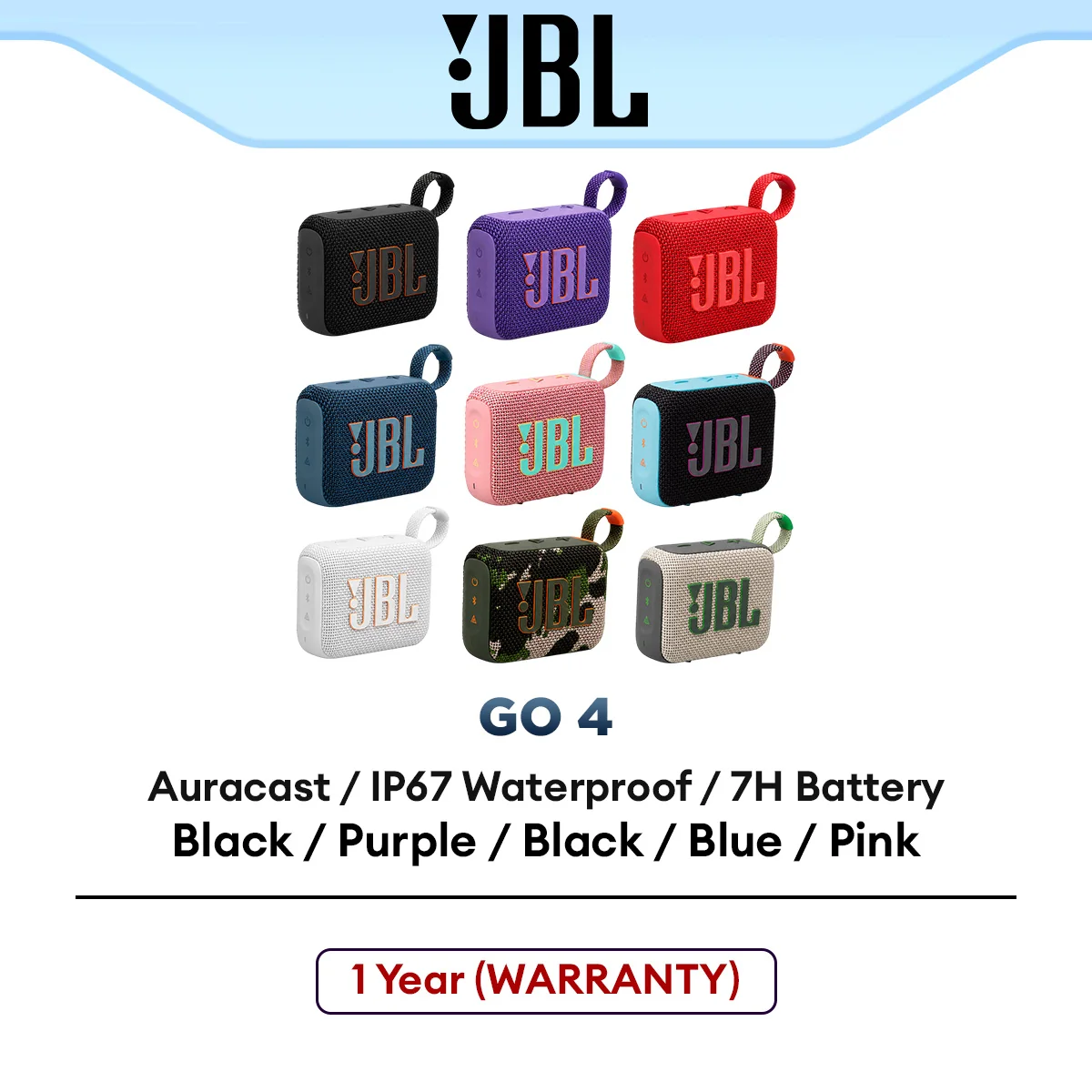 JBL GO 4 Ultra-Portable Bluetooth Speaker