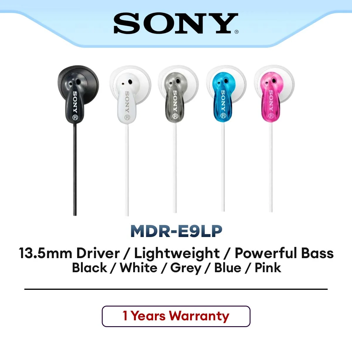 Sony MDR-E9LP In-ear Headphones Earphone