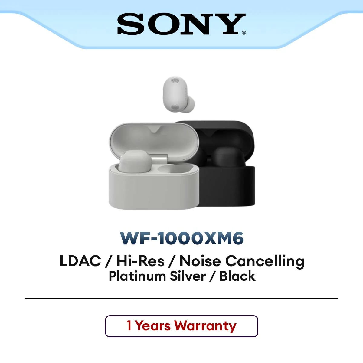 Sony WF-1000XM6 True Wireless Noise Cancelling Earbuds