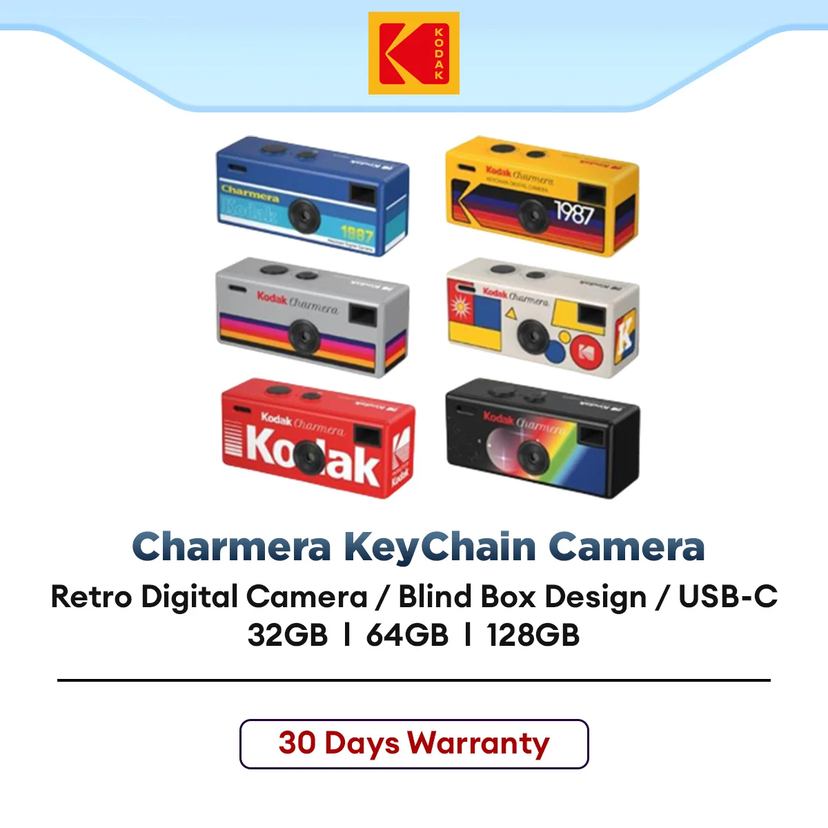 Kodak Charmera Key-Chain Camera Digital (Blind Box) Random Style