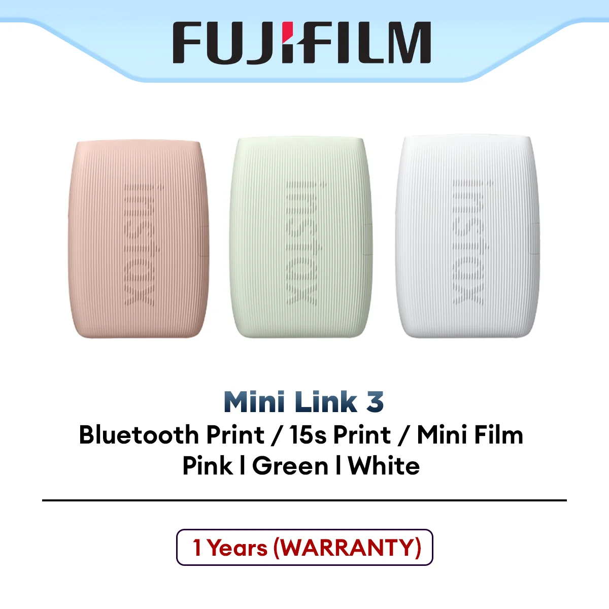 Fujifilm Instax Mini Link 3 Smartphone Printer Fun Kit