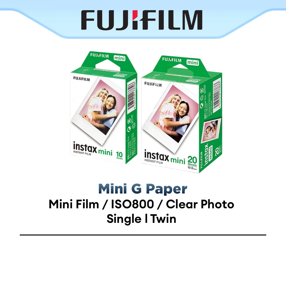 Fujifilm Film Instax Mini G Paper (10's x Single/Twin Pack)