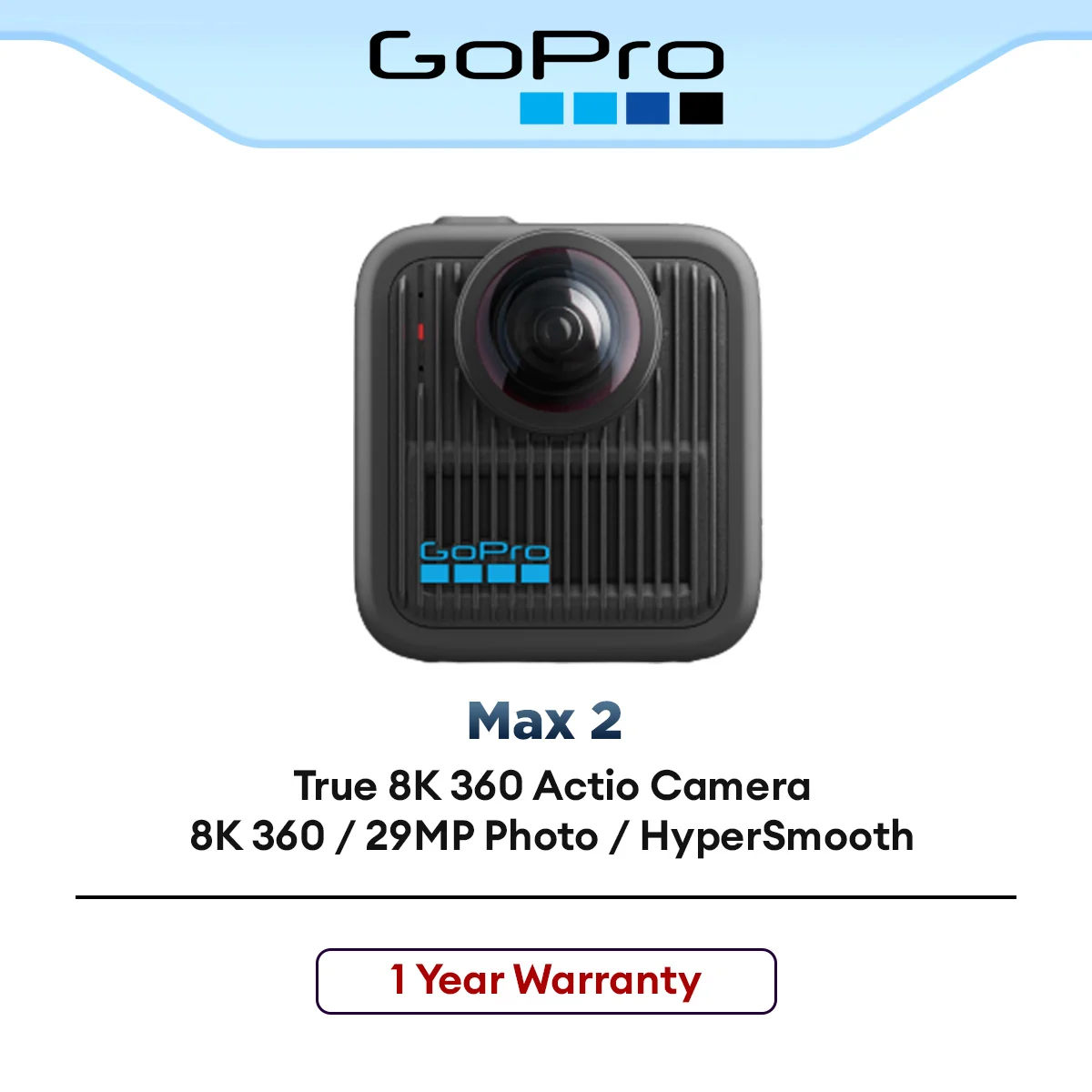 GoPro 360 Max 2 (CHDHZ-311-RW) [360° Audio Capture/8K 360° Video/Wi-Fi 6 and Bluetooth 5.3 Connectivity/Voice Control]
