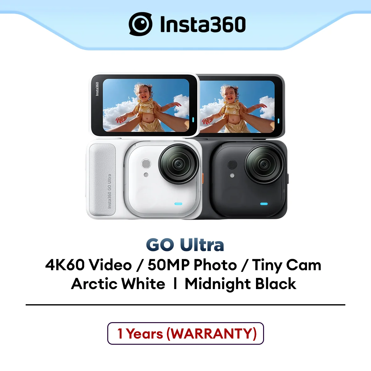 Insta360 GO Ultra  - The 4K Tiny Hands-Free Cam | Voice & Gesture Control | Standard Bundle | Creator Bundle