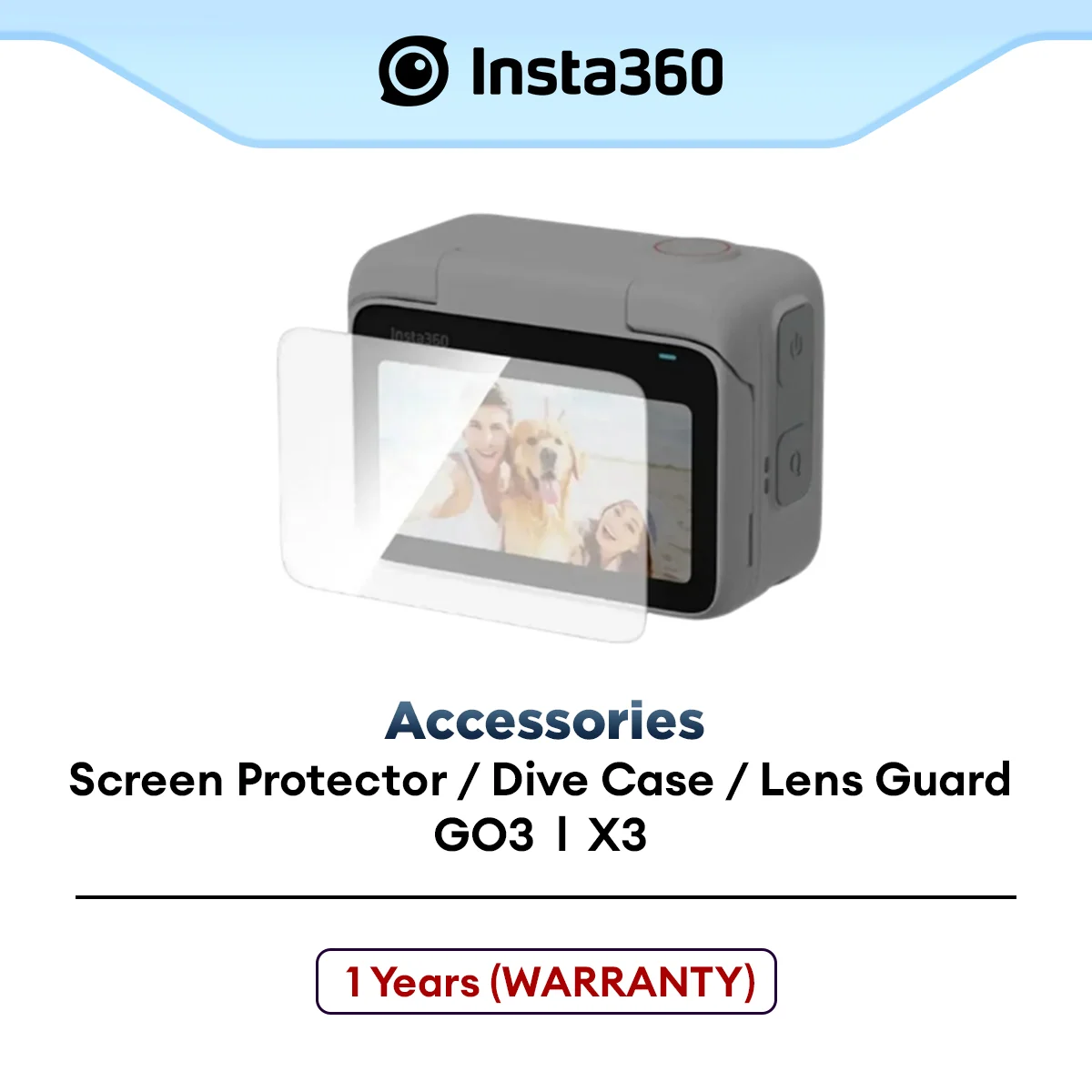 Insta360 GO 3 camera accessories [Dive Case/ Screen Protector / Quick Release Mount /  Multi Mount /  X3 Camera Screen Protector]