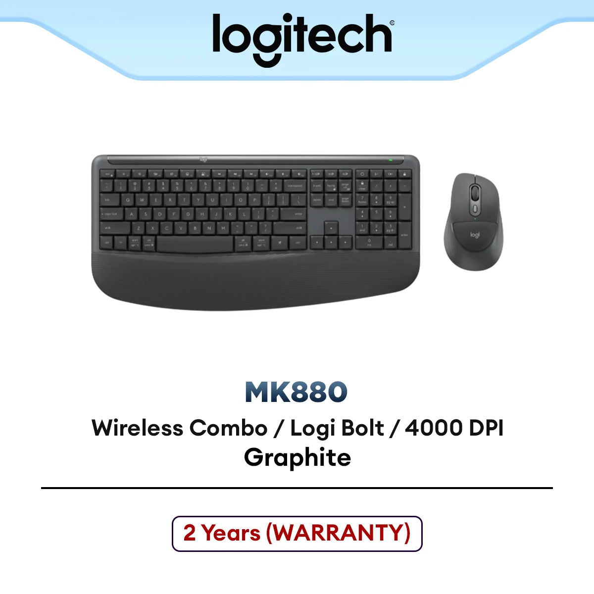 Logitech MK880 Bluetooh Wireless Keyboard and Mouse Combo Signature Comfort, for Business
