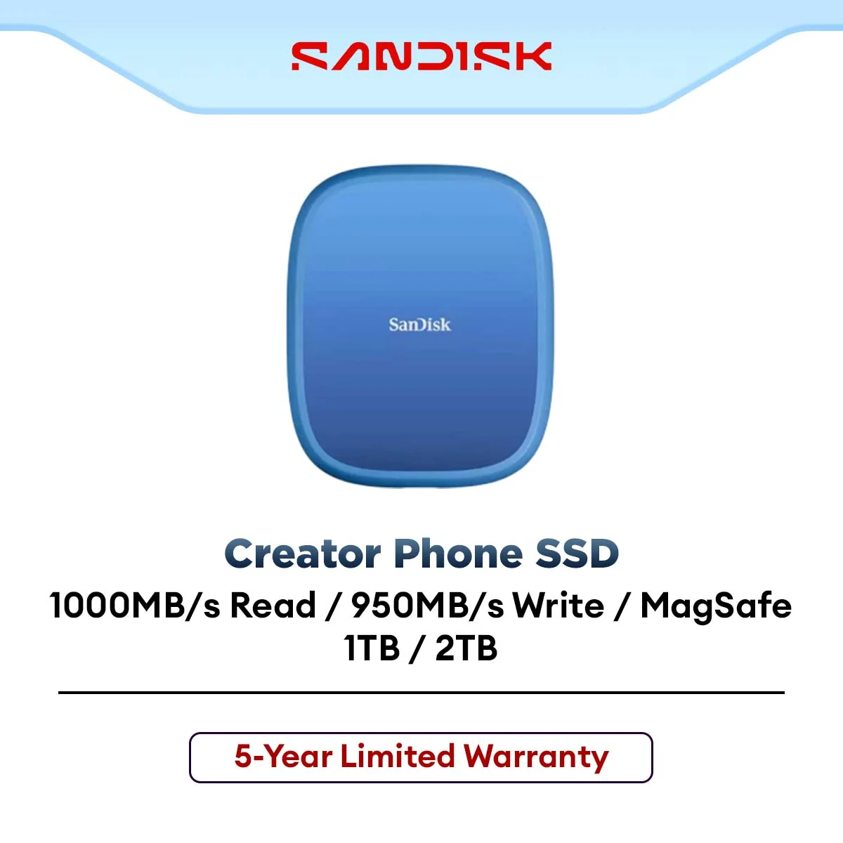 SanDisk Creator Phone SSD Type-C (1TB / 2TB)