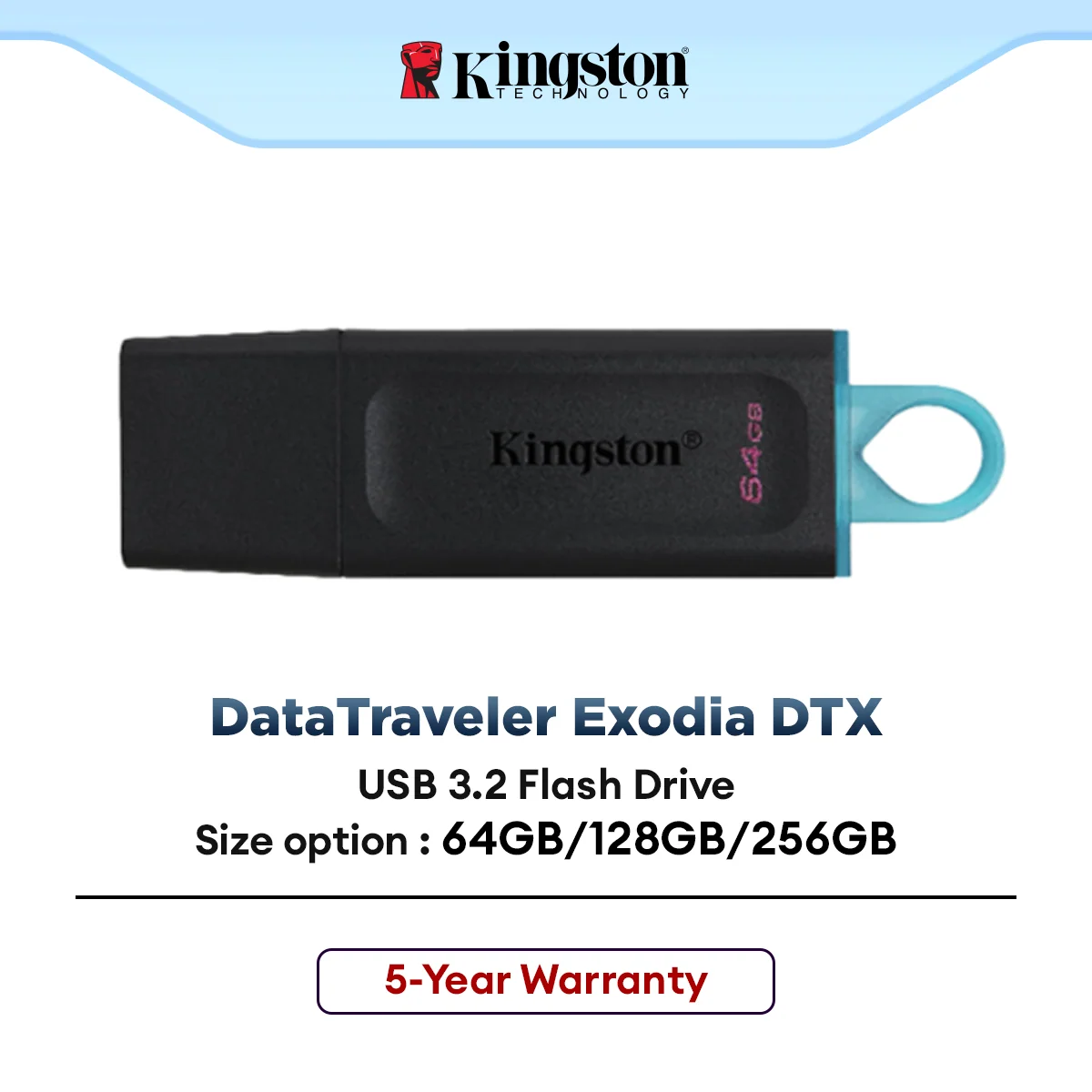Kingston DataTraveler Exodia DTX USB 3.2 Flash Drive (64GB / 128GB / 256GB)