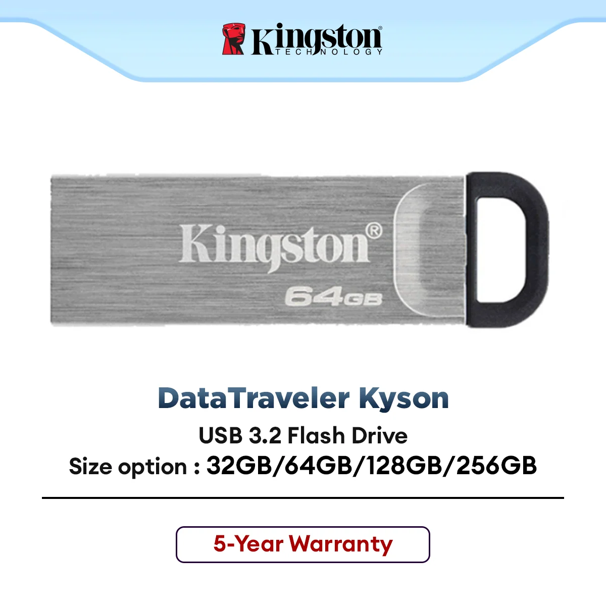 Kingston DataTraveler Kyson DTKN USB 3.2 Pendrive Flash Drive (32GB/64GB/128GB/256GB)