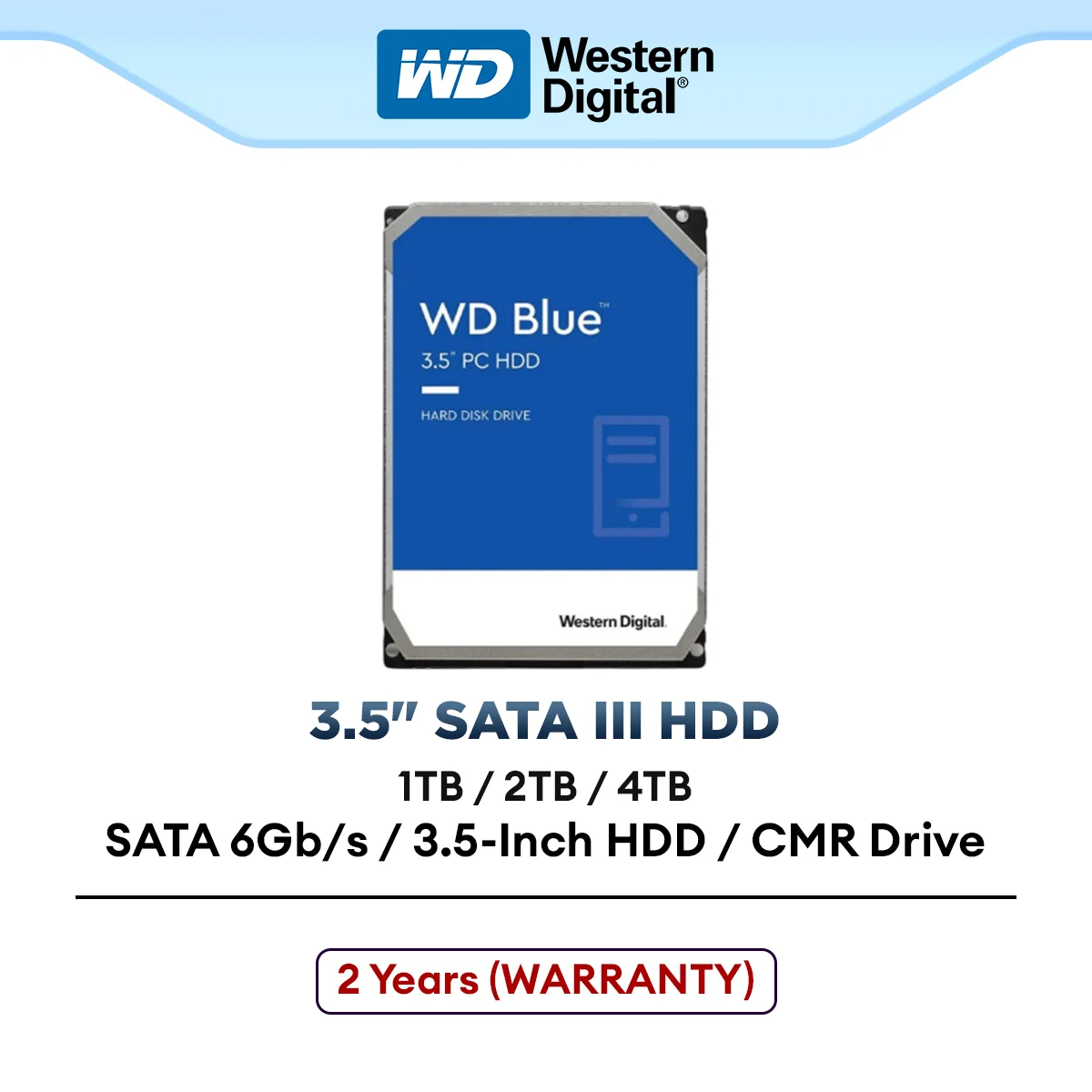 WD Western Digital Blue 3.5" SATA III Internal HDD Hard Disk for Desktop PC (1TB / 2TB / 4TB)
