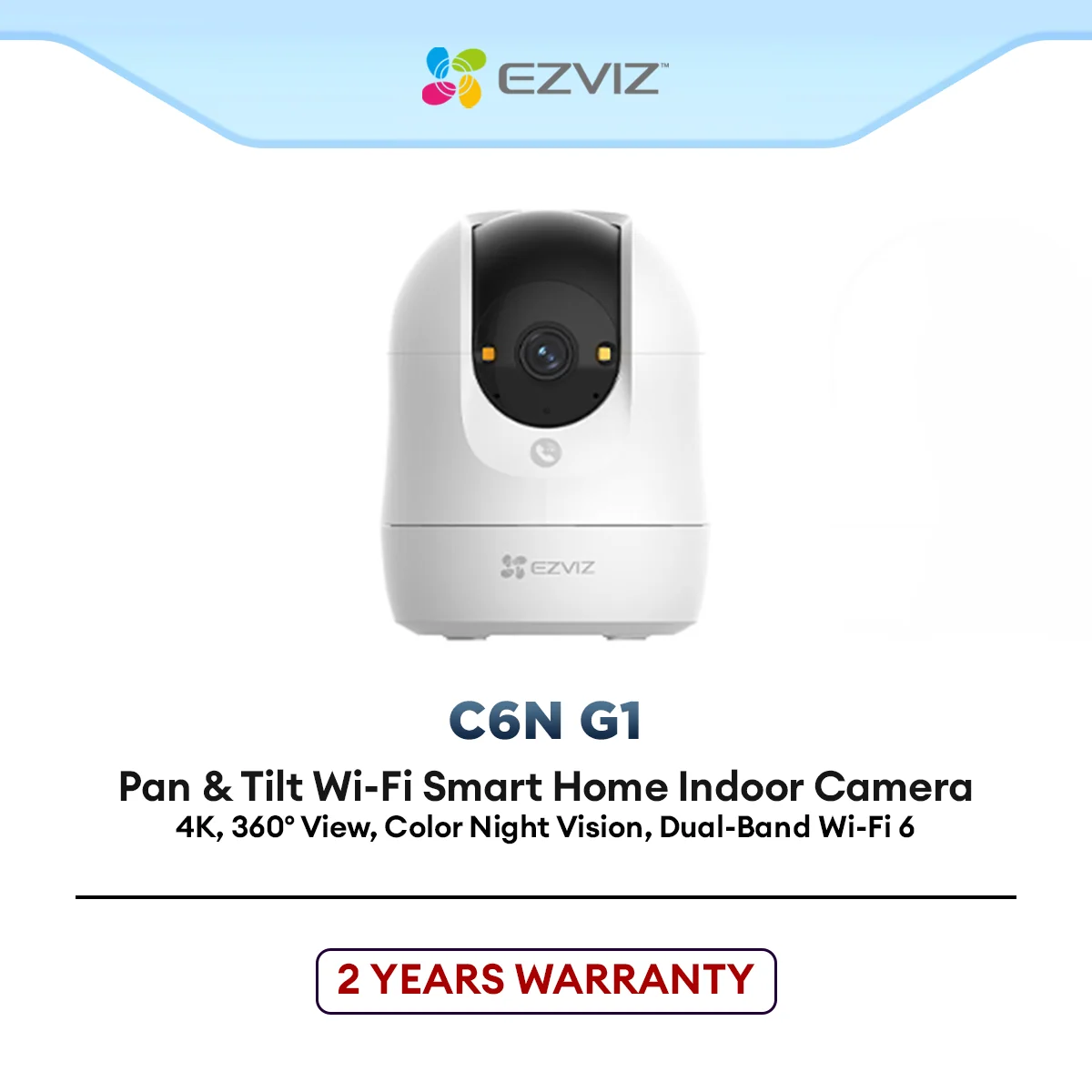 EZVIZ C6N G1 4K Smart WiFi Indoor Camera Pan Tilt Night Vision Motion Detection Two Way Audio Home Security UHD 8MP