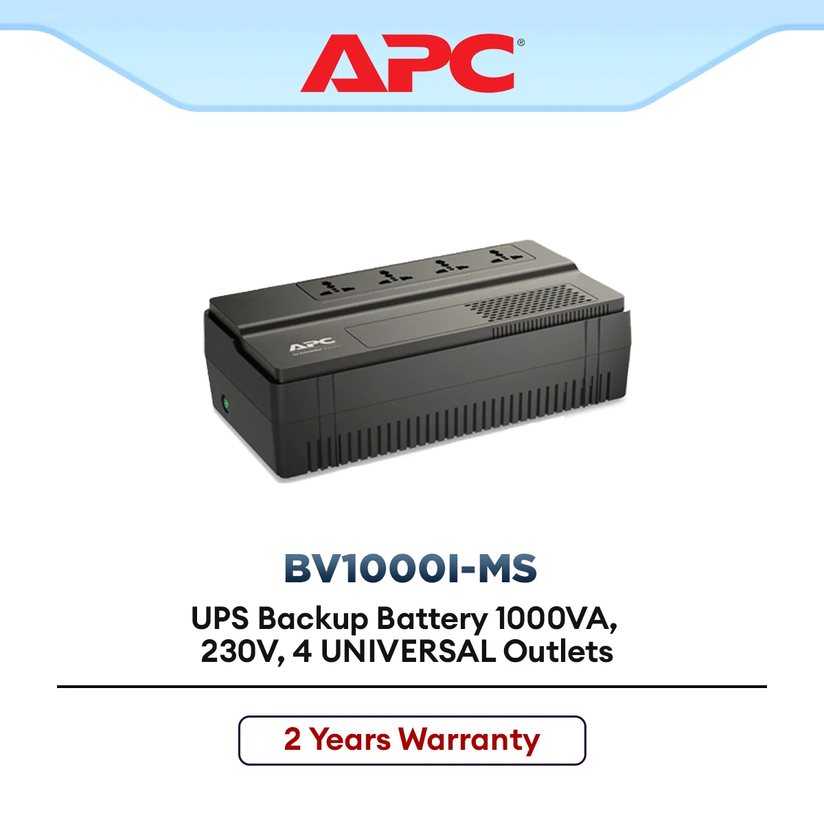 APC BV1000I-MS  Easy UPS BV 1000VA, AVR, Universal Outlet, 230V