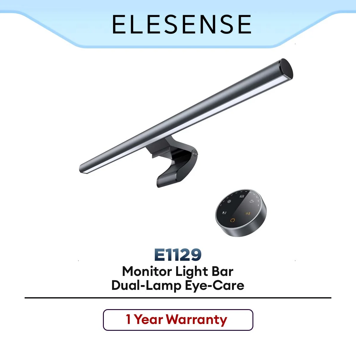 ELESENSE E1129  Monitor Light Bar Dual-Lamp Eye-Care Desk Lamp for PC Monitors Gaming & Work Setup