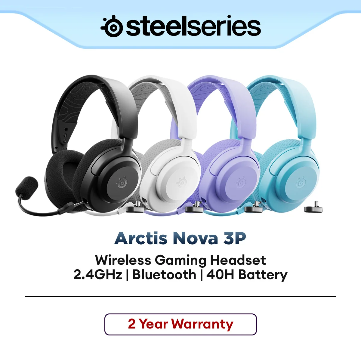 SteelSeries Gaming Headset Arctis Nova 3P for PS5 & PC Wireless USB Bluetooth