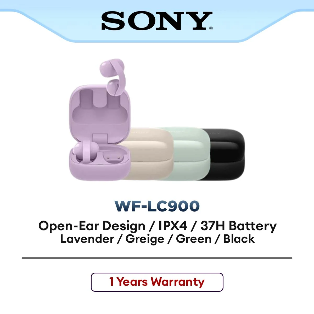 Sony LinkBuds Clip Wireless Open-Ear Earbuds (WF-LC900)