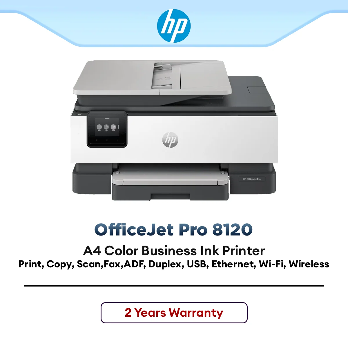 HP OfficeJet Pro 8120 All-in-One Inkjet Printer Print Scan Copy WiFi Duplex A4 Office Home Use
