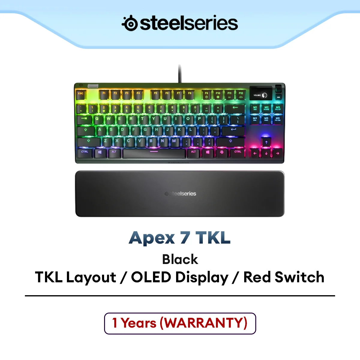 SteelSeries APEX 7 TKL Mechanical Gaming Keyboard - Red Switch (64646)
