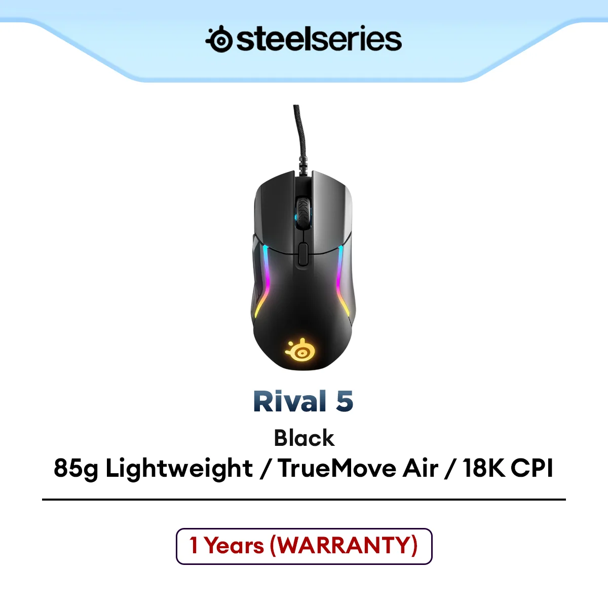 SteelSeries Rival 5 RGB Gaming Mouse (62551)
