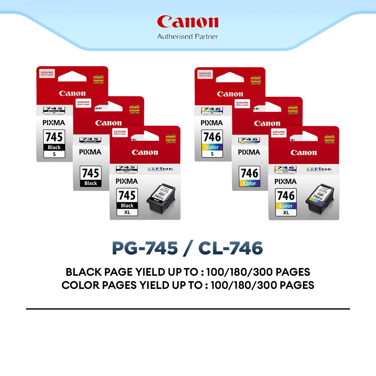Canon PG-745S / PG-745 / PG-745XL (Black) | CL-746S / CL-746 / CL-746XL (Color) Ink Cartridge