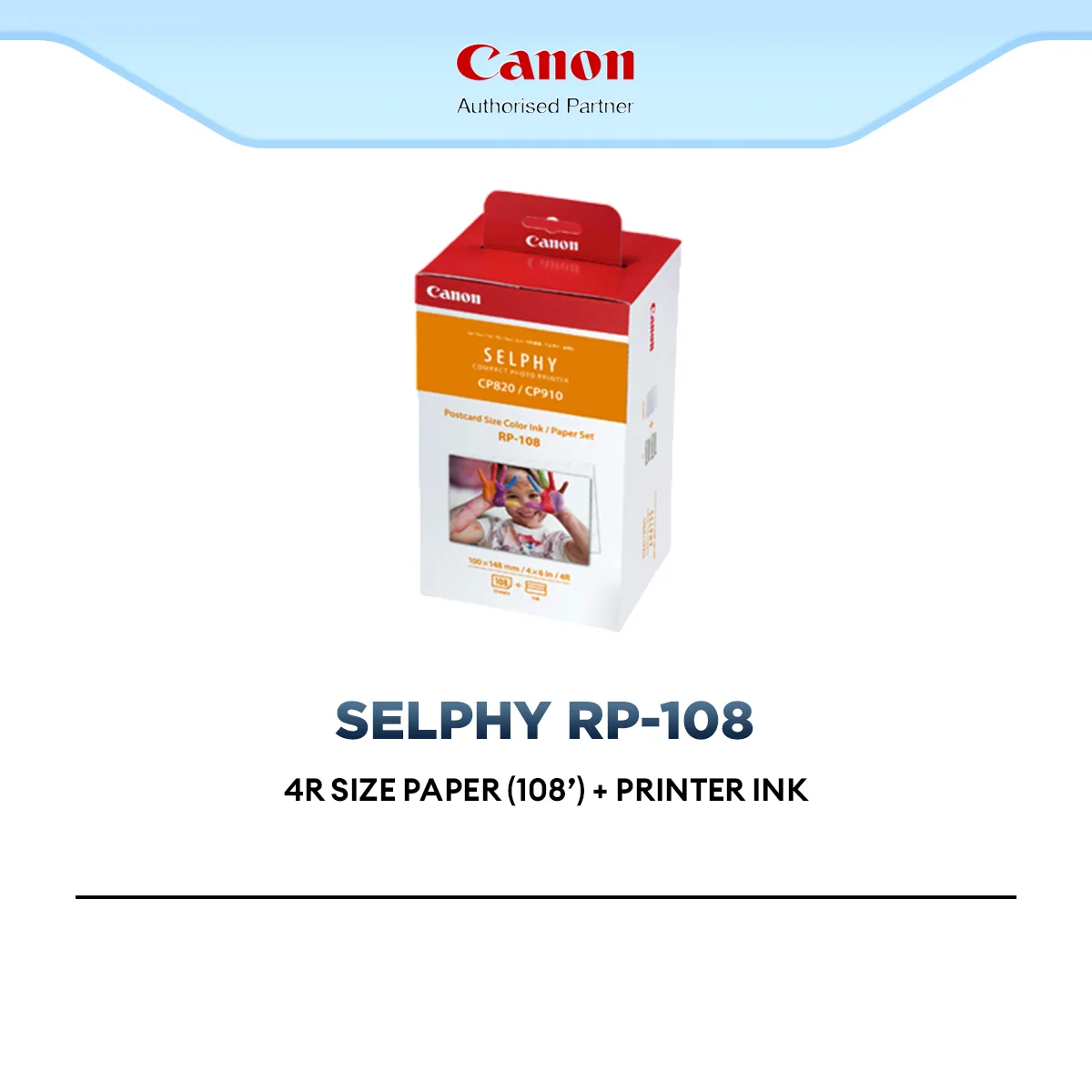 Canon RP-108 SELPHY Ink & Photo Paper Set Genuine Dye Sublimation Cartridge for SELPHY Compact Photo Printer 108 Prints