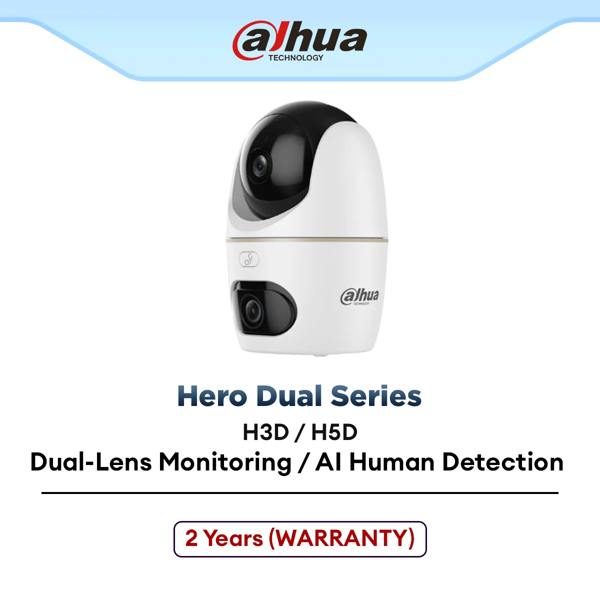 Dahua Hero Dual D1 H5D-5F | H3D-3F Indoor Wi-Fi Dual-Lens Pan & Tilt Security Camera