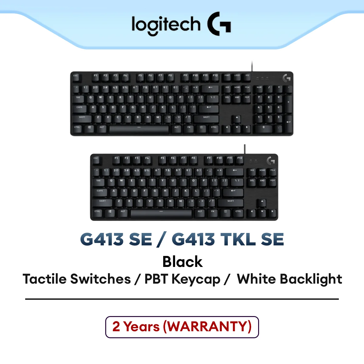 Logitech G413 SE / G413 TKL SE Mechanical Gaming Keyboard | Backlit Keyboard with Tactile Mechanical Switches