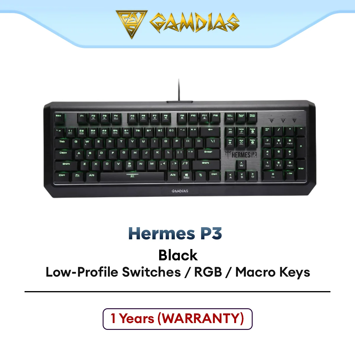 GAMDIAS Hermes P3 RGB Mechanical Gaming Keyboard
