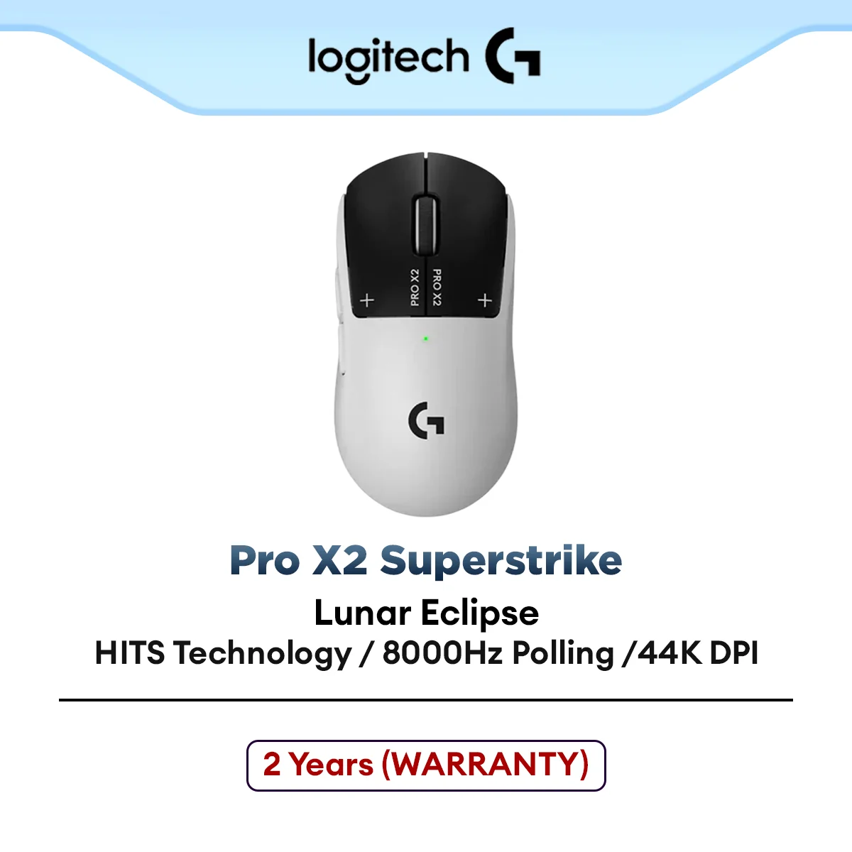 Logitech Superstrike Pro X2 Gaming Wireless Mouse/Light Speed/Lunar Eclipse/8000 Hz