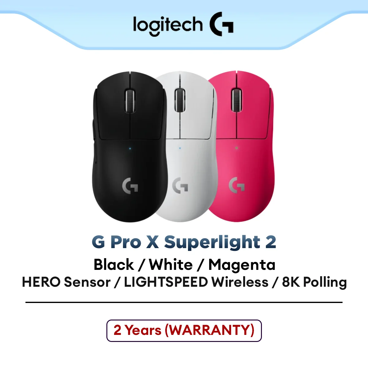 Logitech G PRO X Superlight / PRO X Superlight 2 LightSpeed Wireless Gaming Mouse | 5 Programmable Buttons
