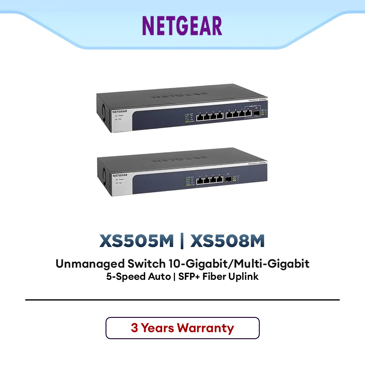 NETGEAR Multi-Gigabit Ethernet Smart Switch XS505M | XS508M for High-Speed Network 10GBASE-T