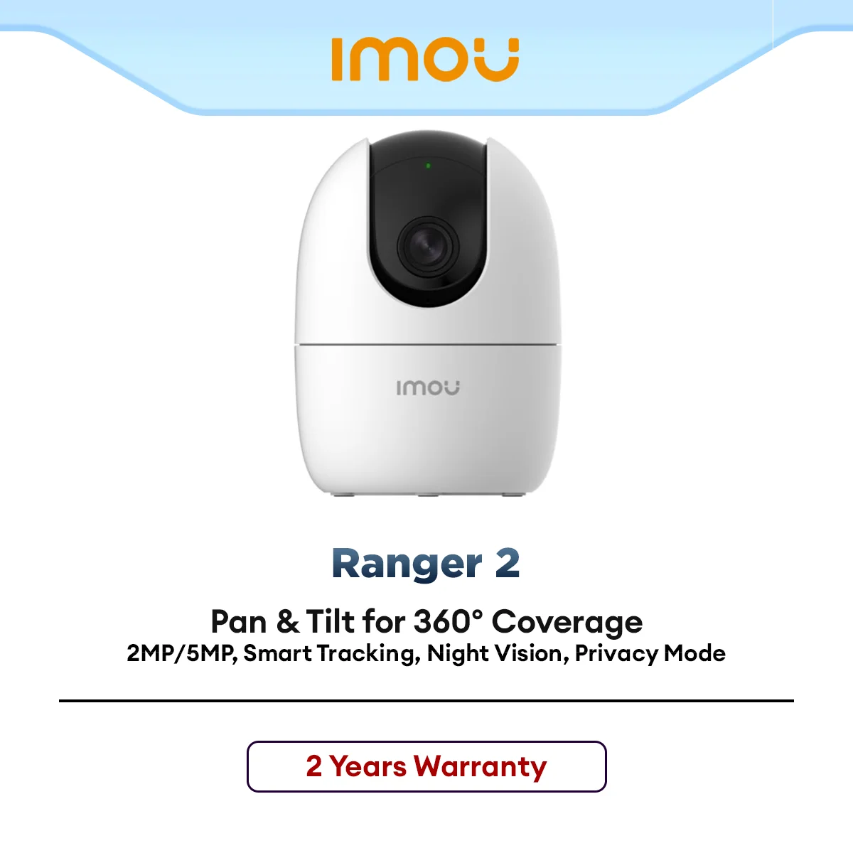 IMOU Ranger2 Indoor CCTV Camera 2K/3K 3MP 5MP Pan Tilt AI Human Detection WiFi 360° Smart Home Security