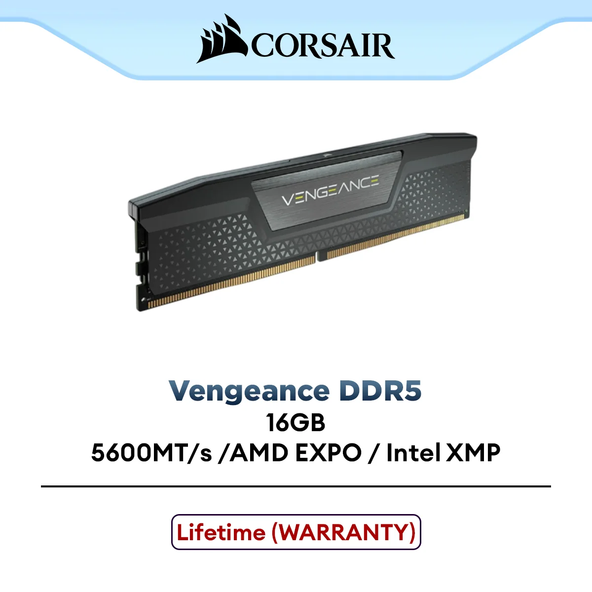 Corsair Vengeance DDR5 PC RAM 5600MT/s CL40 AMD EXPO & Intel XMP (16GB)