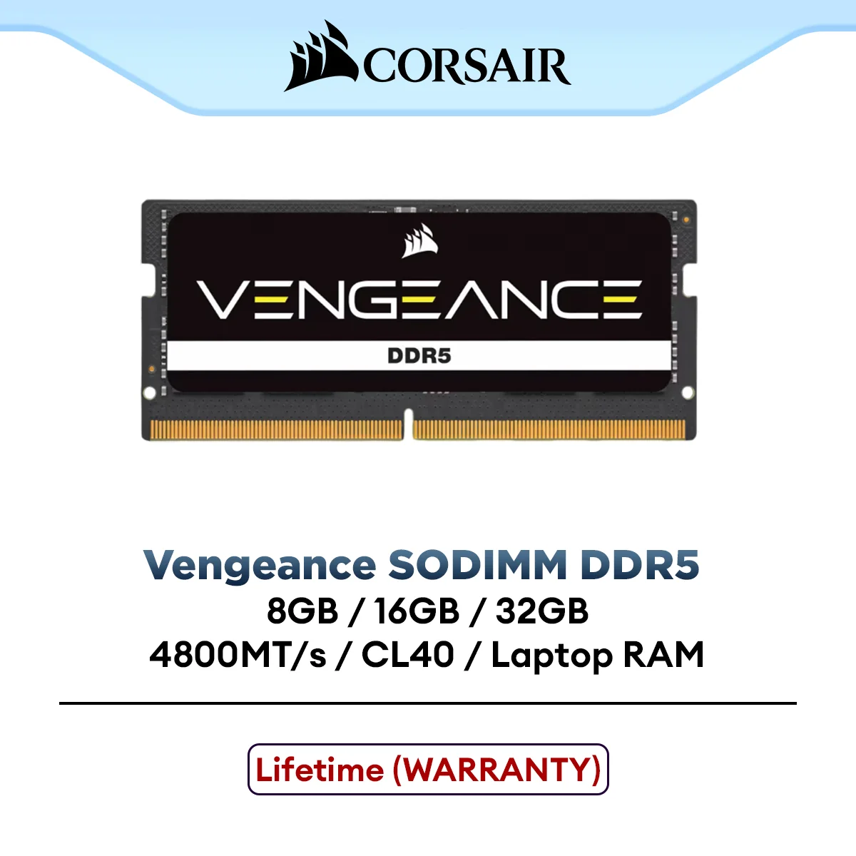 Corsair Vengeance DDR5 Sodimm 4800MT/S CL40 RAM (8GB / 16GB / 32GB)