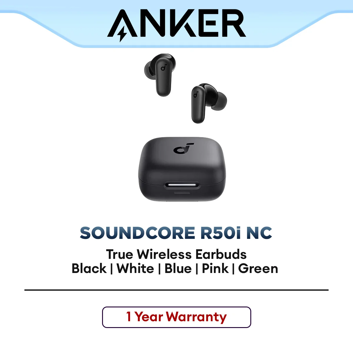 Soundcore R50i NC True Wireless Earbuds with ANC Bluetooth 5.3 Deep Bass 45H Playtime by Anker