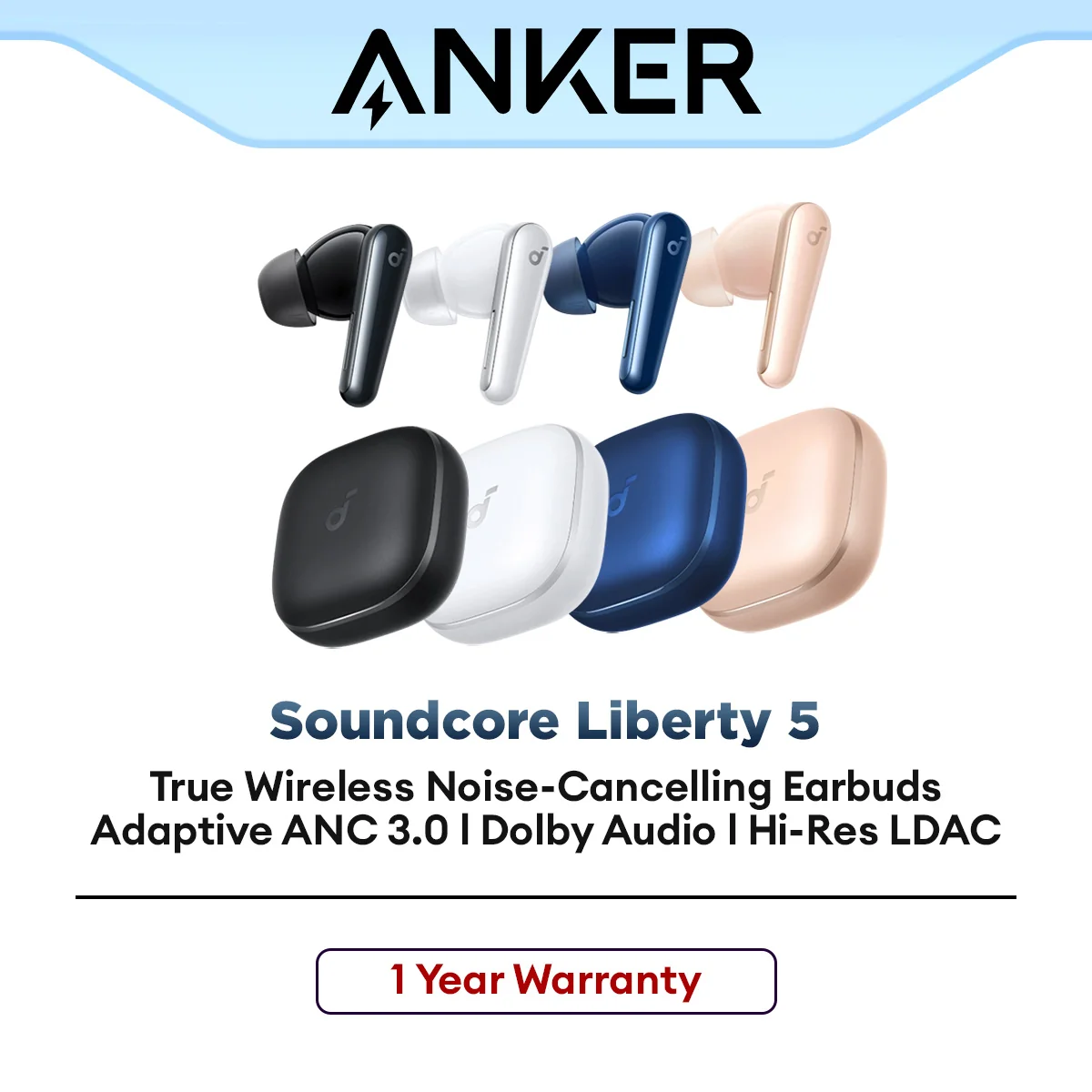 Anker Soundcore BT TWS ANC 3.0 Liberty 5 (A3957H11) Earphone