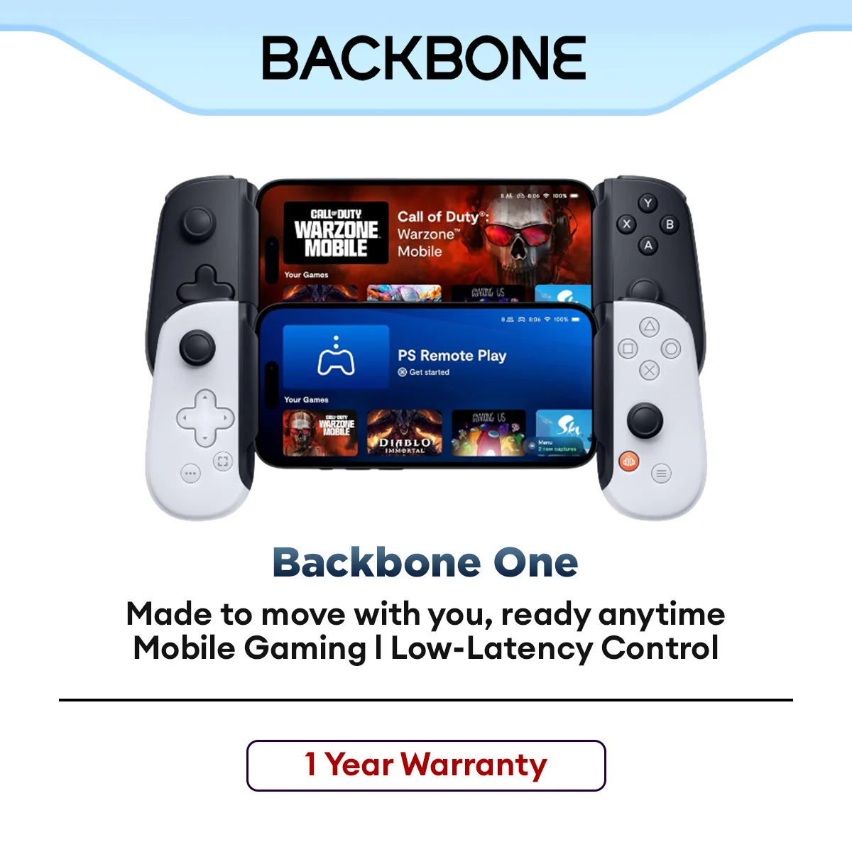 Backbone One for iPhone & Android (2nd Gen) Gaming Console Controller - PlayStation, Xbox | USB-C / Lightning