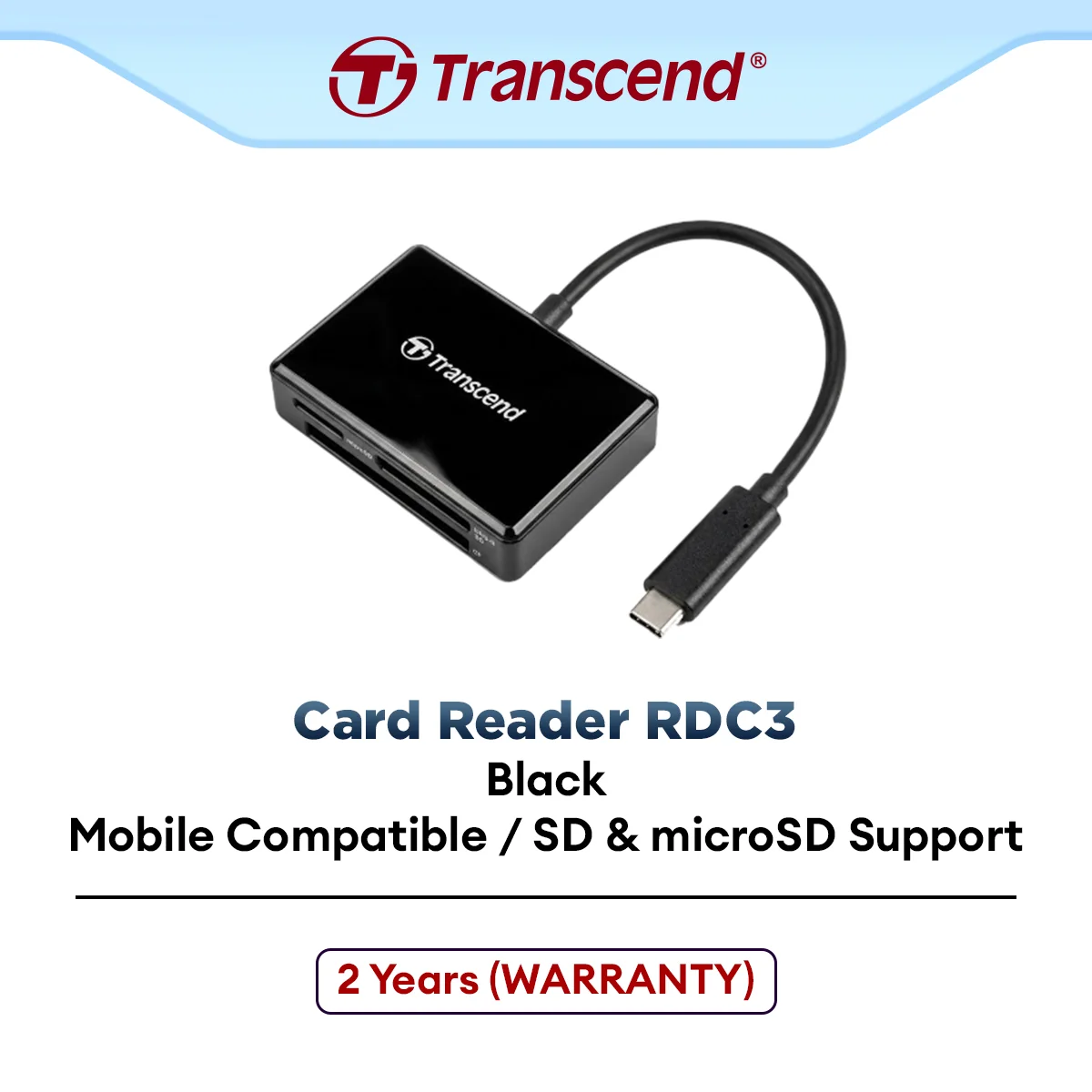Transcend RDC3 Card Reader USB-C to SD/MicroSD